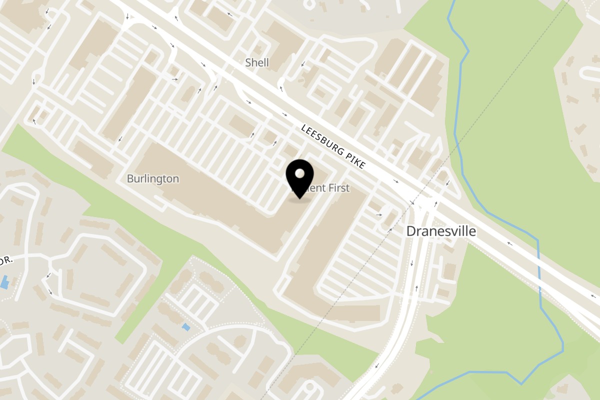 Map showing the location of Saigon Bistro Sterling on 47100 Community Plaza #124 in Sterling